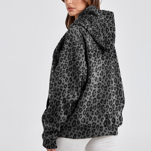 Nouveauté 2025 – Sweat à capuche à manches longues pour femme, imprimé léopard, service OEM, dernier style, pull à capuche pour femme - Product Image 3