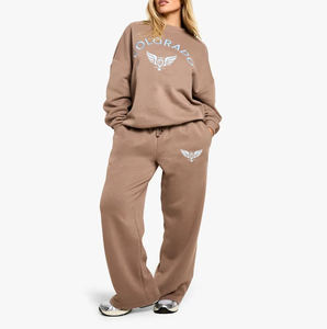 Ensemble de survêtement et de pantalon de jogging ample pour femmes, très vendu, de haute qualité, pour l'hiver, 2 pièces, vêtements de détente - Product Image 1