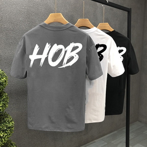 Custom 100% Cotton Men's T-Shirt Heavyweight 240gsm Oversized Printed Embroidered Plain Tee Available in Plus Size - Product Image 1