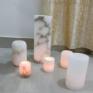 Elegante soporte de luz de té de alabastro natural, aspecto contemporáneo, estilo moderno, colección de diseñador, acabado de lujo, venta al por mayor a granel - Product Image 4