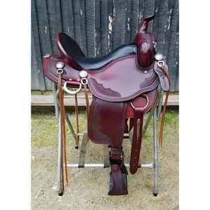 2024 Cowboy Floral cheval selle Portable Western équitation cheval selle Western Dressage selles pour chevaux en cuir paquet personnalisé - Product Image 1