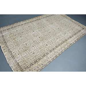 พรมทอส้นแบนสีเบจสีน้ำตาลขนแกะวินเทจดีไซน์โบโฮออบัสสันแบบคลาสสิกลวดลายเย็บปะติด5.5นิ้ว x 8.3นิ้วสำหรับห้องนั่งเล่นแผ่นรองทำจากยาง - Product Image 2