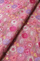 Tissu en Georgette de Polyester Brodé Doux de Qualité Supérieure pour Robes de Mariée et Tenues de Soirée, Textile de Mode, Fabricant et Fournisseur OEM ODM