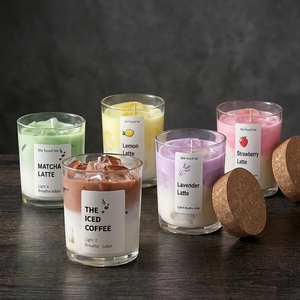 AROVI - Vela Aromática con Aroma a Café, Matcha y Limón, Segura para Niños, Creativa, Relajante, Regalo al por Mayor - Product Image 1