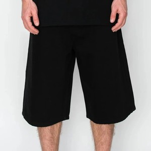 กางเกงขาสั้นผ้ายีนส์ทรงหลวมสำหรับผู้ชาย, กางเกงยีนส์ขาบานทรงหลวม RRI-MS-73สไตล์ลำลองสีพื้นขายส่ง - Product Image 6