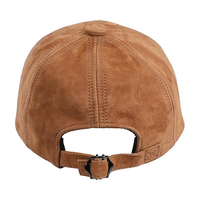 FITME SPORTS Gorras de Béisbol Deportivas Vintage Unisex de Cuero Genuino de Gamuza, 5 Paneles, Bordado 3D, Transpirables/Impermeables, Ajustables
