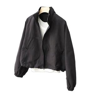 Chaqueta cortavientos transpirable Primavera Verano nuevos monos sueltos Casual secado rápido 100% poliéster algodón forro cuello con muescas - Product Image 1