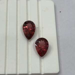 Pierres précieuses de tourmaline en argent fin de haute qualité propre à l'intérieur de la poire coupée cristal de rubylite naturelle paires de gemmes en vrac - Product Image 2