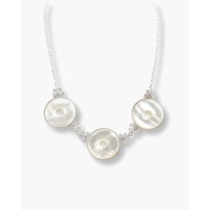Collier pendentif rond en filigrane plaqué rhodium - Product Image 1