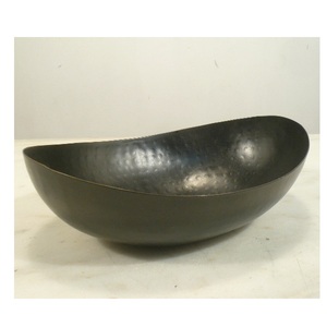 Bol décoratif en métal noir avec poignée en renne bols à salade de fruits pour centre de table décoratif - Product Image 2