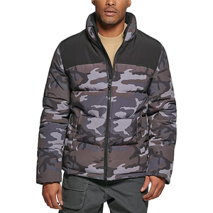 Chaqueta de Plumón de Lana para Hombre, Estilo Urbano, con Capucha, Cierre de Cremallera, Material Exterior de Nailon Impermeable, Logotipo Frontal, Envío DDP - Product Image 1