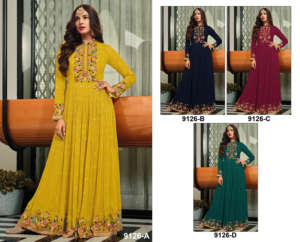 Traje Anarkali Más Vendido en Tela Georgette, Estilo de Trabajo Artesanal, Atuendo Étnico de Moda para Eventos de Sangeet y Mehendi - Product Image 2