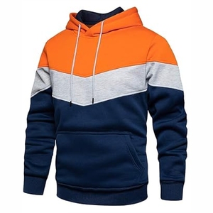 Sweat-shirts jaunes et noirs, sweat-shirt à capuche élégant avec blocs de couleur, streetwear confortable, vêtements décontractés pour hommes et femmes - Product Image 5
