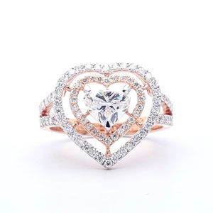 Pour Gia Igi certifié CVD HPHT diamants cultivés en laboratoire 14k/18k or massif/or jaune bagues de fiançailles pour les femmes - Product Image 1