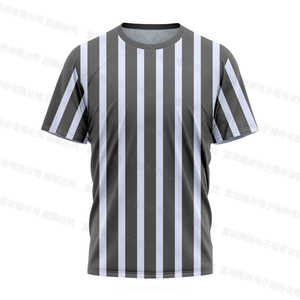 Camiseta de árbitro de fútbol con logotipo personalizable, camiseta de árbitro de fútbol con sublimación de tela tejida de 320g - Product Image 5