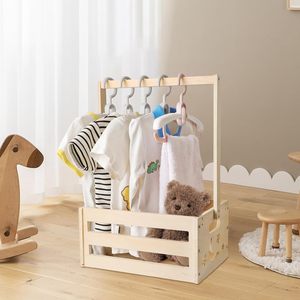 Cesta de madera para regalos de bebé Cesta de almacenamiento de bebé con asa Cesta de regalo de ducha para niños Niñas Regalos de <span class=keywords><strong>embarazo</strong></span> Nuevos padres - Product Image 6