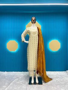 Trends by CP Luxury Pure Jamawar Banarsi Kameez Pantalón Listo para usar Dupatta 3 piezas Trajes paquistaníes cosidos Vestido formal - Product Image 4