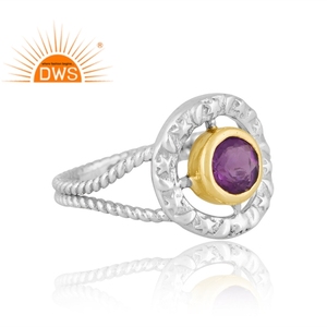 Dernière conception de bague en argent sterling avec améthyste naturelle bijoux personnalisés pour les femmes cadeau pour elle - Product Image 4