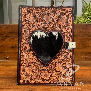 โฟลเดอร์แฟ้มหนังสำหรับเขียนธุรกิจพร้อมที่ใส่ปากกาหนังวัวแบบมีที่ปิดด้วยแม่เหล็ก - Product Image 1