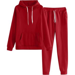 ชุดเซ็ทลำลองผู้หญิงไซส์ใหญ่ 2 ชิ้น สไตล์สตรีทแวร์ พร้อมฮู้ด ผ้าฟลีซคอตตอน 100% ระบายอากาศ ป้องกันกลิ่น  รับสกรีนโลโก้ - Product Image 1