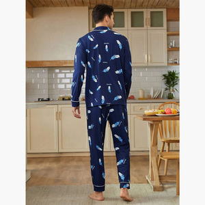 Conjuntos de Pijamas Personalizados, Ropa de Dormir de Bambú a Juego para Hombres y Mujeres, Venta al por Mayor, Niños, Bebés, OEM, ODM, Tallas Grandes, Conjunto de Ropa Suave para el Hogar - Product Image 4