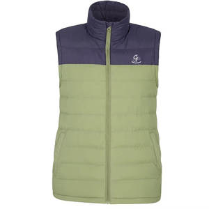 Chaleco acolchado negro de invierno con bolsillo con cremallera y diseño personalizado, chaleco acolchado grueso para exteriores para hombres - Product Image 1