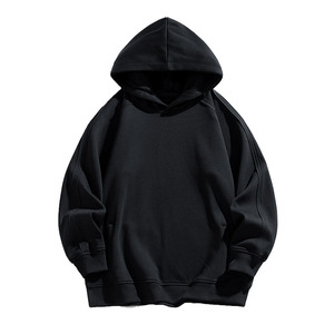 OEM personalizado impreso bordado logotipo diseño sudadera de los hombres otoño Casual Simple Color sólido Sudadera con capucha - Product Image 2