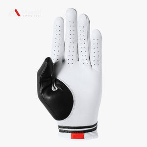 Vente directe d'usine Gants de golf en cuir Cabretta personnalisés Gant de sport respirant conçu votre propre logo Gants de golf complets - Product Image 4