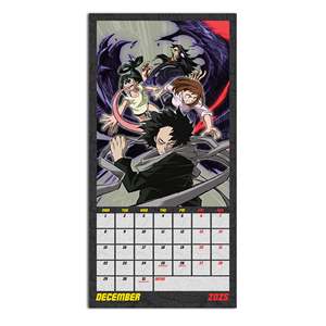 ปฏิทินตั้งโต๊ะ My Hero Academia ปี 2025 สำหรับใช้ในสำนักงาน วัสดุทำจากกระดาษ พร้อมนาฬิกาและคุณสมบัติโปรโมชั่น - Product Image 3