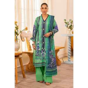 Traje de 3 Piezas sin Coser con Estampado Floral SD-52092 con Decoración de Botones - Product Image 5