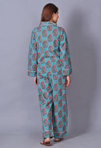 ชุดนอนชุดนอนชุดนอนผ้าฝ้ายแท้ลายดอกไม้ชุดนอนผ้าฝ้ายเนื้อนุ่มชุดกลางคืนชุดกลางคืนสำหรับเป็นของขวัญเพื่อนเจ้าสาว - Product Image 4