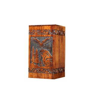 Handmade Rosewood Urnสําหรับเถ้ามนุษย์Eagle Designไม้Urnกล่องส่วนบุคคลCremationชายหญิงขนาดใหญ่Yeaksake Urn - Product Image 4