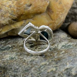 <b>Silver</b> Copper Turquoise Moonstone Rough Labradorite Gemstone Handmade <b>Boho</b> <b>Ring</b> Perfect Gift Custom Size - Product Image 4
