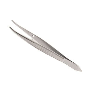 คีม barraquer cilia ฟันปลาด้ามโค้งมีมุมเล็กน้อย4นิ้วสแตนเลสเครื่องมือผ่าตัดโรคตา - Product Image 2