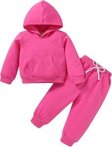 Conjunto de Sudadera con Capucha y Pantalones de Forro Polar para Niños, Cálido para Invierno, Dos Piezas, 100% Algodón, Alta Calidad, Diseño Personalizado OEM - Product Image 3