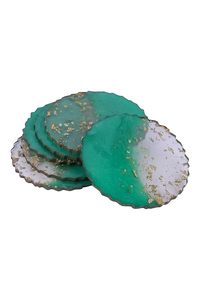High Quality Customized <b>Blue</b> Resin round Shape Wood Pads Classic Design Wood Resin Mat & Pads Hot Sale Price Rough Style - Product Image 5