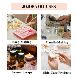 VedaOils Aceite de masaje de jojoba totalmente natural Precio a granel Calmante para el dolor para la piel y el cabello - Product Image 4