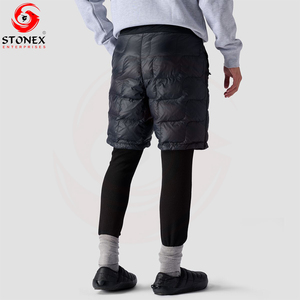 Pantalones cortos acolchados de algodón para hombre personalizados de Mejor Proveedor, pantalones cortos acolchados de Invierno y Primavera de alta calidad, logotipos de patrón sólido, precio razonable - Product Image 3