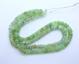 ลูกปัดคริโซเพรสกลมเรียบลูกปัดอัญมณีธรรมชาติขนาด5X10MM Approx.15นิ้วทำเครื่องประดับ - Product Image 1