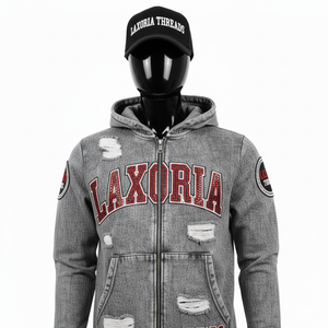 Nuevo Diseño 2026, Sudadera Unisex de Algodón y Felpa, Estilo Desteñido, Bordado Personalizado, con Pedrería, Talla Grande - Product Image 6