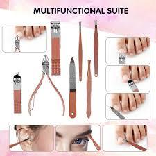 Ensemble de 12 pièces de luxe pour manucure et pédicure, extracteur de points noirs, traitement de l'acné, coupe-ongles en acier inoxydable, best-seller - Product Image 4