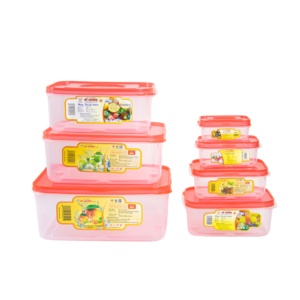 ชุดกล่องถนอมอาหารพลาสติกสุญญากาศ 7 ชิ้น แบบใส ป้องกันการรั่วซึม กล่องเตรียมอาหารแบบซ้อนได้ กล่องเก็บผลไม้ในตู้เย็นพร้อมฝาปิด - Product Image 3