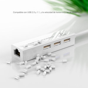 "Mac & PC 10/100m Ethernet <b>Hub</b> with RJ45 & <b>USB</b> 2.0-Stock" - Product Image 4