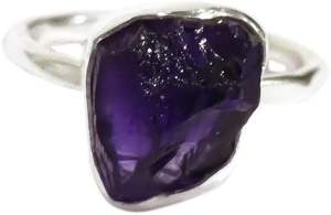 Anillo de Plata de Ley 925 con Amatista Natural, Piedra de Nacimiento de Febrero, Martillado, Hecho a Mano, para Navidad o Cumpleaños - Product Image 4