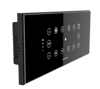 Interrupteur mural intelligent sans fil WiFi LED pour maison connectée Fox Domotics, contrôle tactile intelligent, 6 modules, certifié CE, verre résistant aux chocs