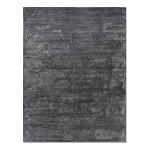 Aprezo Classic <b>Boho</b> Aiar-3017 Acrylic Hand Knotted <b>Rug</b> Grey Black Abstract for Home Hallway Flat Weave Rectangle Room <b>Rug</b> - Product Image 1