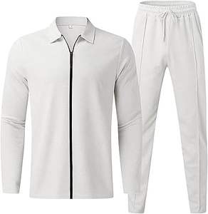 Customized Men's Breathable Anti-Wrinkle Football Tracksuit for Winter Wholesale 2-Piece Set with <b>Rolled</b> Sleeves Shirt Trousers - Product Image 1