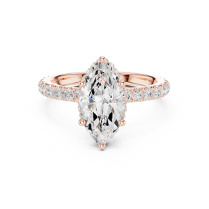 Bague de fiançailles de conception de couronne 14K Bijoux de mariée uniques - Product Image 4