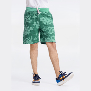 Short de fitness avec logo imprimé personnalisé de style vintage pour hommes High Street Gym Short mi-taille respirant 100% coton à séchage rapide - Product Image 1