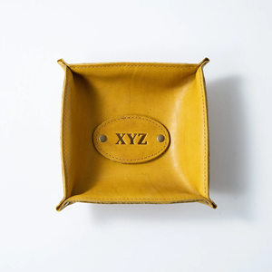 Direct Supplier Customize <b>Square</b> Leather Tray Mini Table Dice Tray Leather Desktop Organizer Office Organizer - Product Image 6